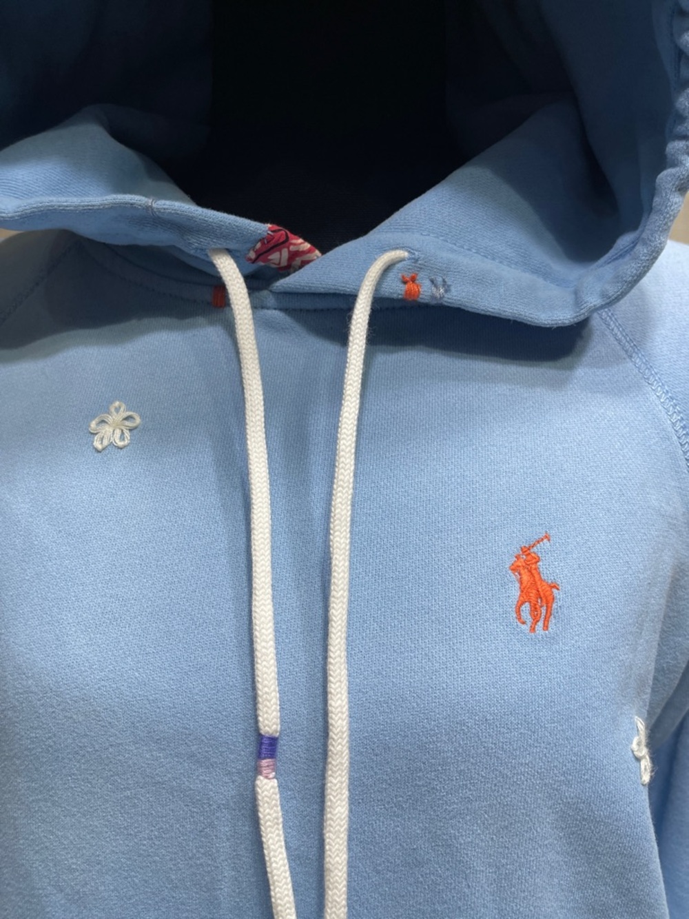(New) Ralph Lauren Light Blue Hoodie with Embroidered Details. - Picture 4 of 8